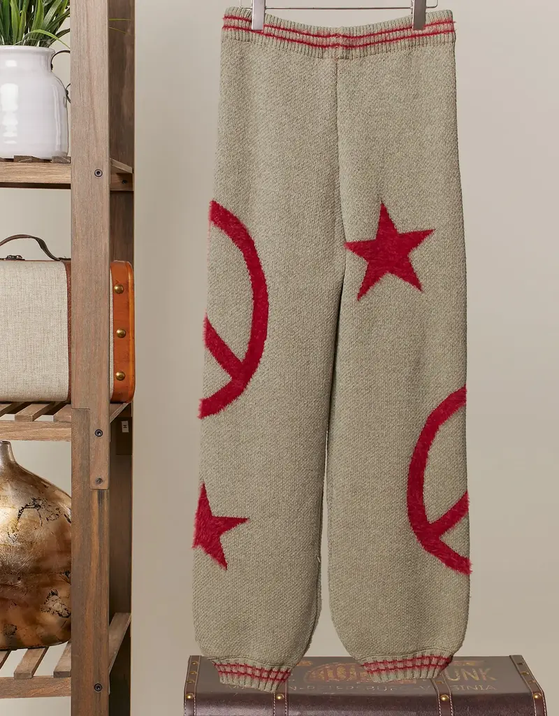 Peace & Stars Cozy Knit Pants