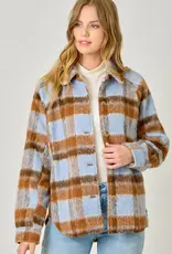 Plaid Button Down Shirt Jacket