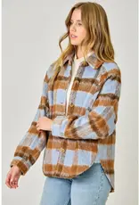 Plaid Button Down Shirt Jacket