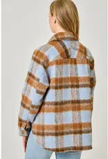 Plaid Button Down Shirt Jacket