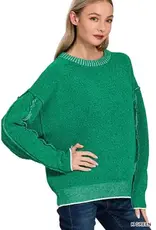 Super Soft Exposed Seam Detail Sweater