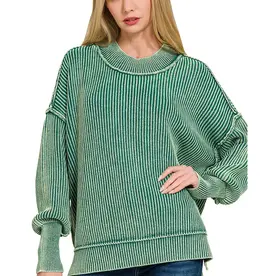 Oversized Sweater With Side Slit Detail