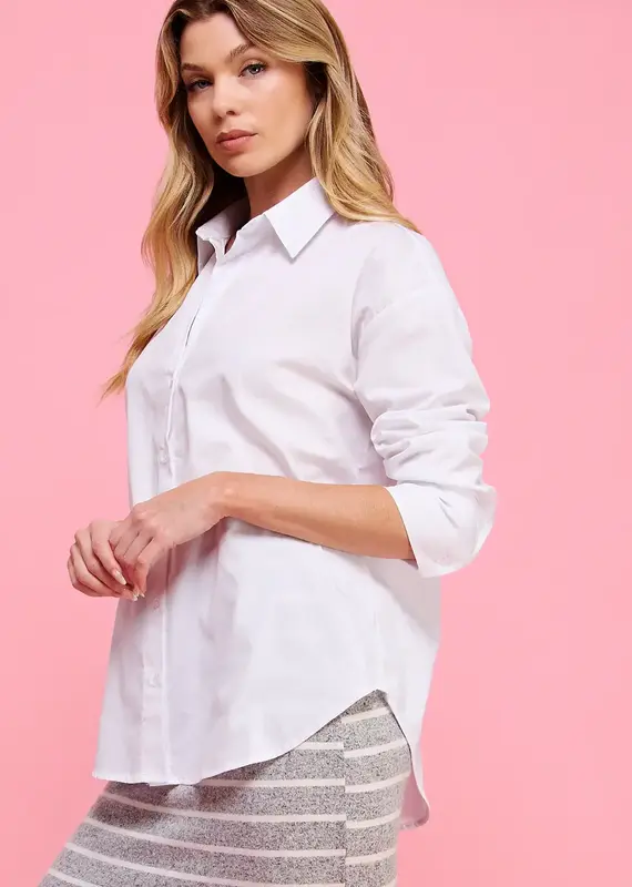 Collar Button Up Layering Blouse