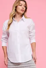 Collar Button Up Layering Blouse