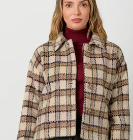 Button Down Plaid Jacket