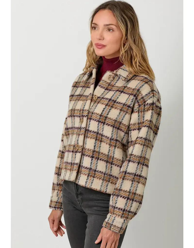 Button Down Plaid Jacket