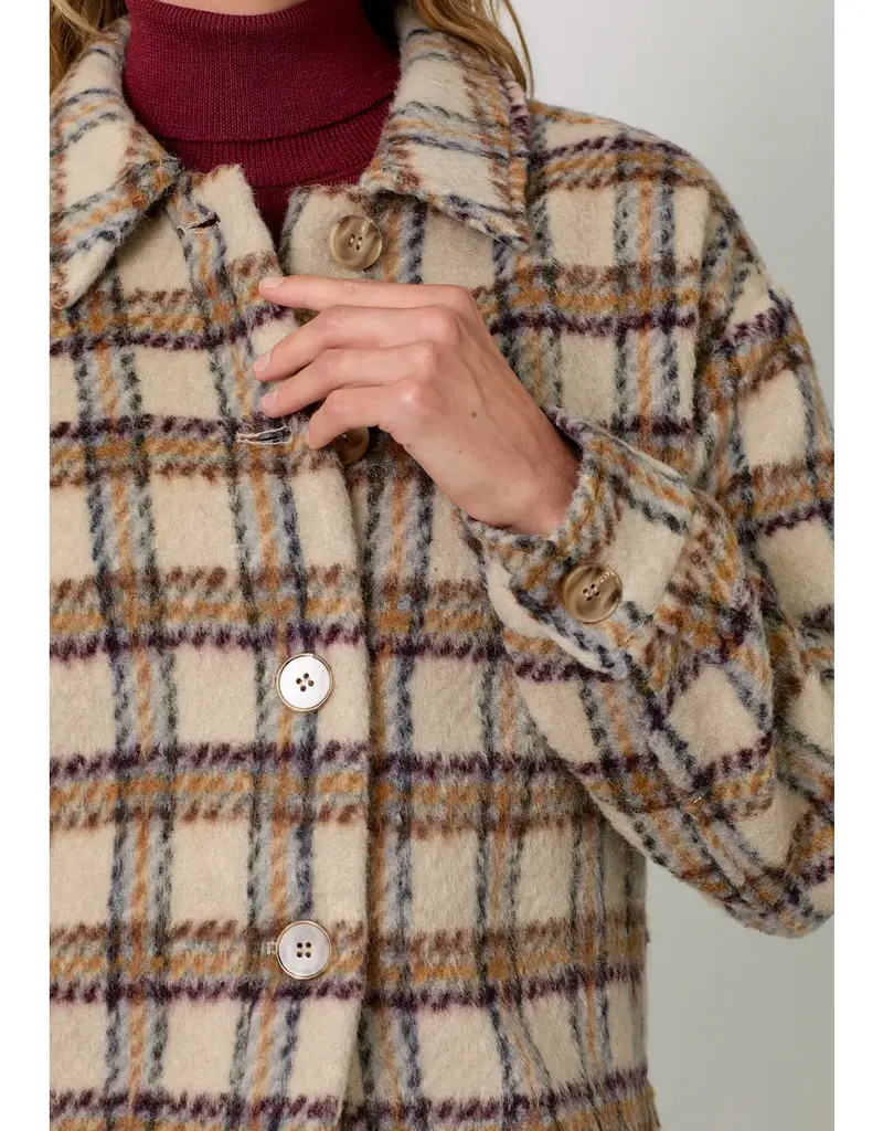 Button Down Plaid Jacket