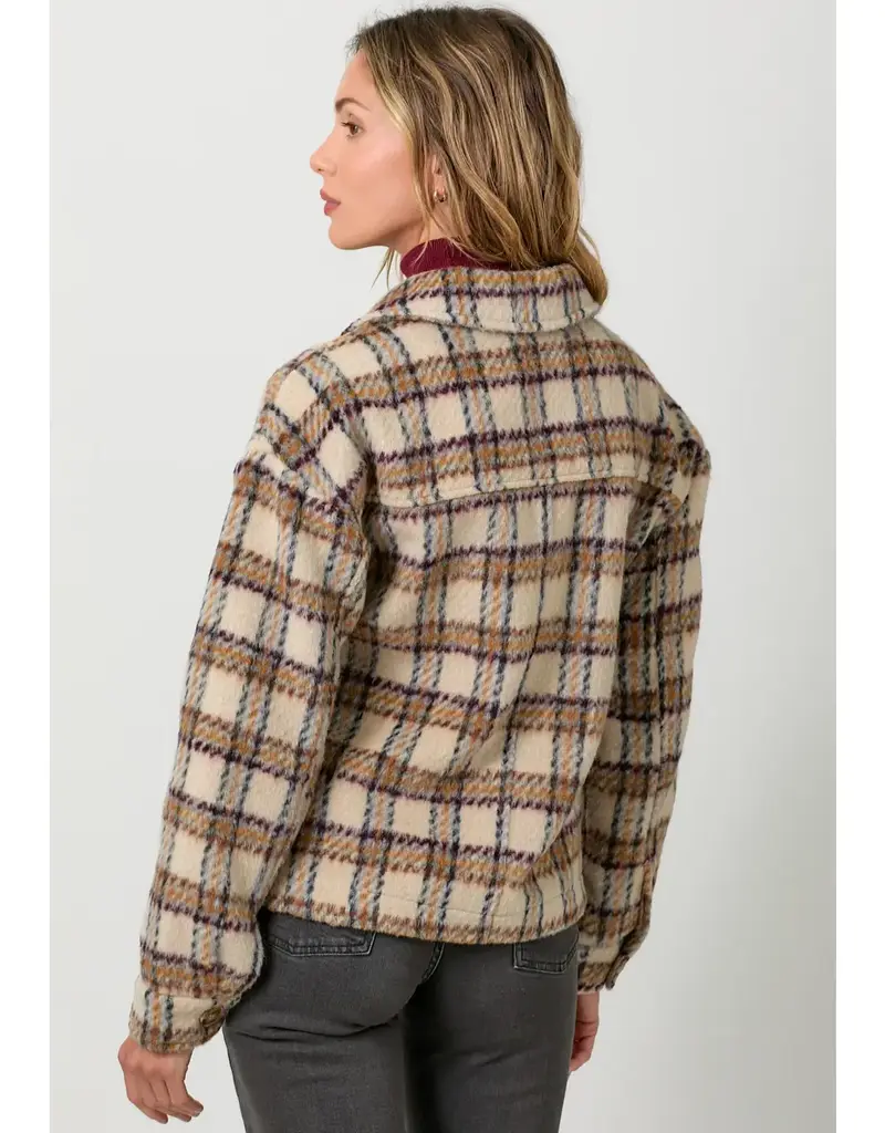 Button Down Plaid Jacket