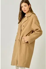 Double Breasted Dolman Sleeve Coat
