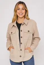 Corduroy Button Front Shacket