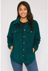Corduroy Button Front Shacket