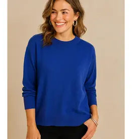 Drop Shoulder Crew Neck Sweater