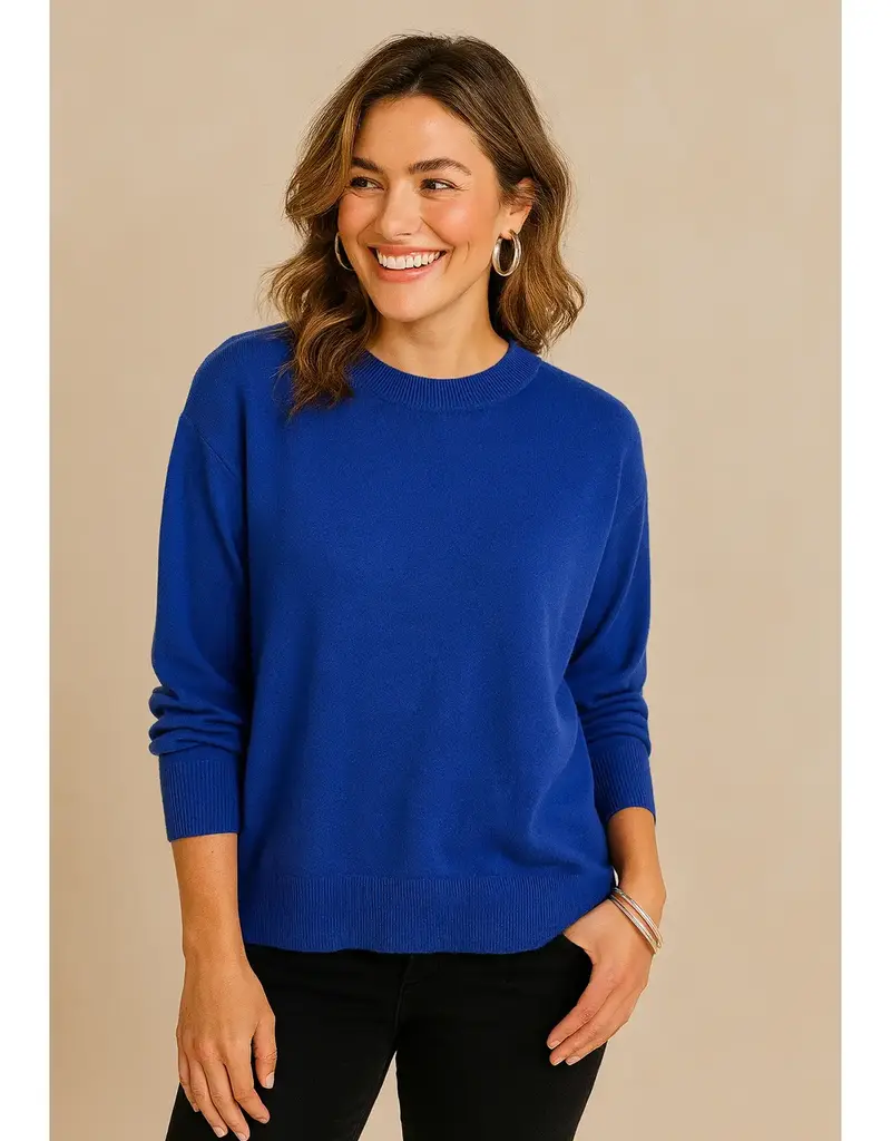 Drop Shoulder Crew Neck Sweater