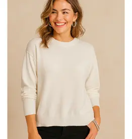 Drop Shoulder Crew Neck Sweater