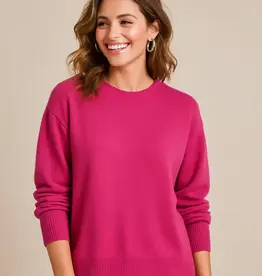 Drop Shoulder Crew Neck Sweater