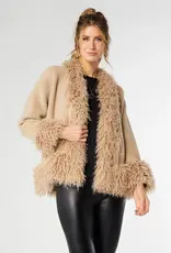 Marley Cardigan with Shaggy Faux Fur Trim