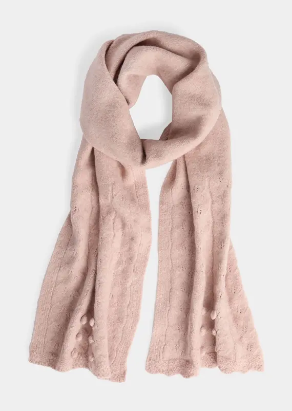 Sweet Scallop Scarf - Dusty Rose