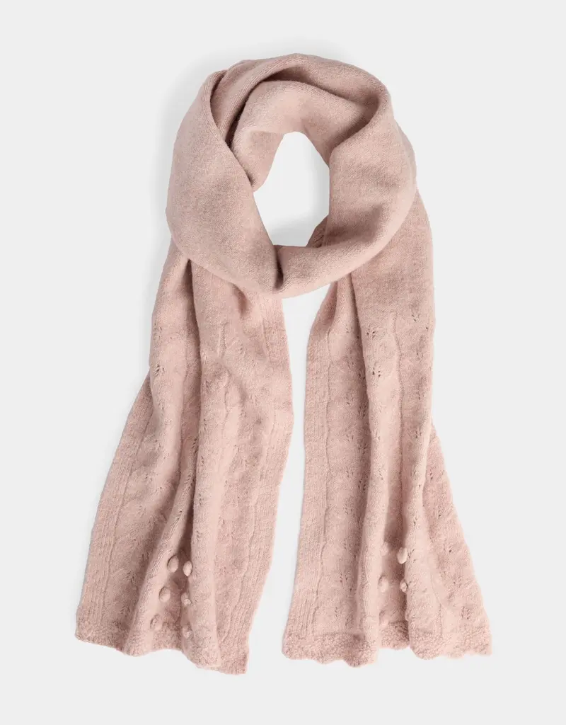 Sweet Scallop Scarf - Dusty Rose