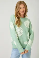 Cozy Floral Applique Sweater