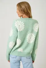 Cozy Floral Applique Sweater