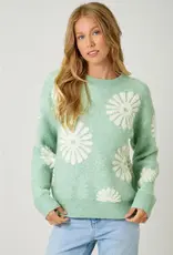 Cozy Floral Applique Sweater