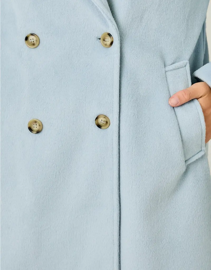 Double Breasted Coat With Dolman Sleeve