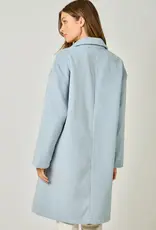 Double Breasted Coat With Dolman Sleeve