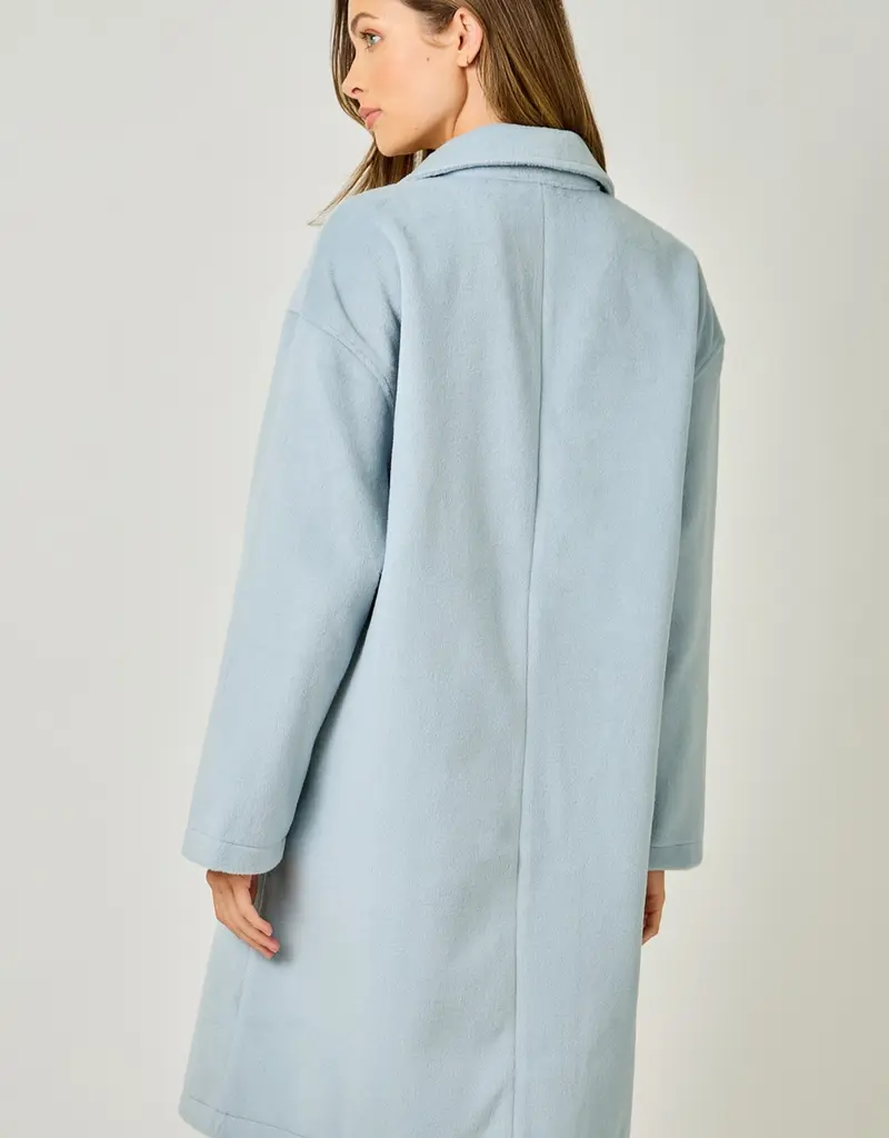 Double Breasted Coat With Dolman Sleeve