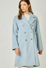 Double Breasted Coat With Dolman Sleeve