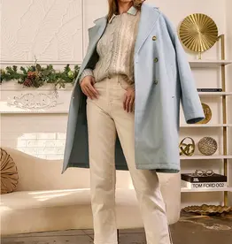 Double Breasted Coat With Dolman Sleeve