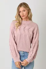 Super Soft Cable Sweater With Knit Detail