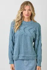 Super Soft Cable Sweater With Knit Detail