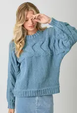 Super Soft Cable Sweater With Knit Detail