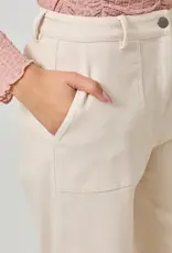 Washed Trousers With Front Patch Pockets