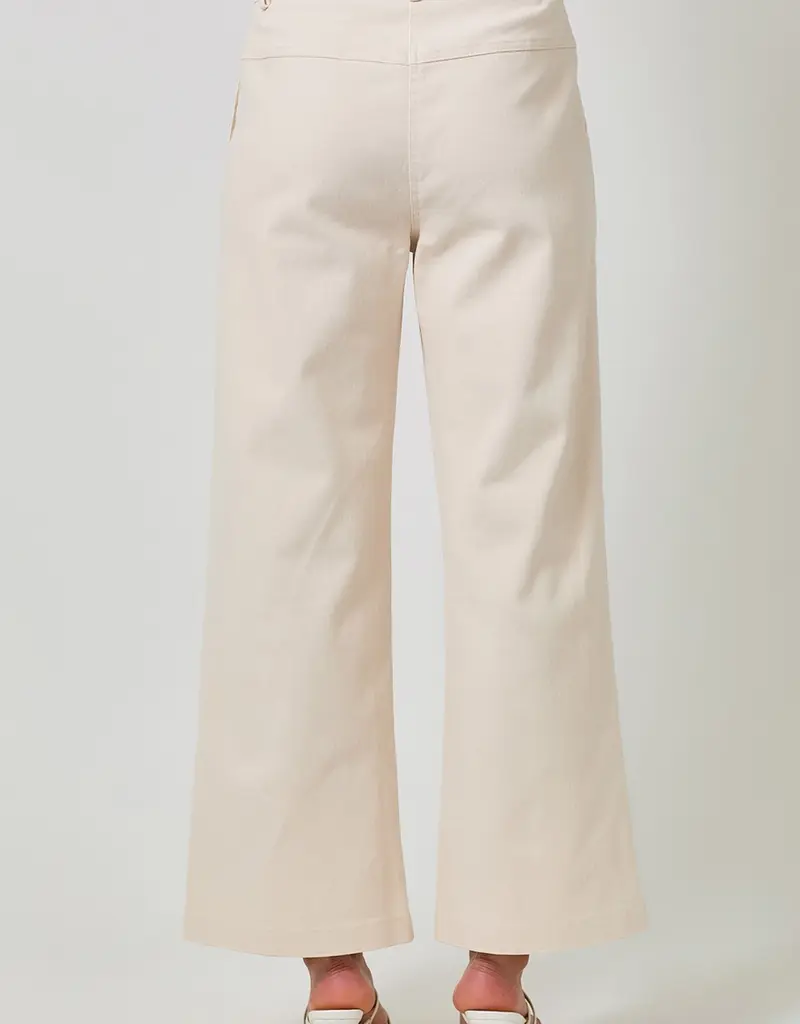 Washed Trousers With Front Patch Pockets