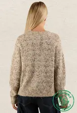 Wave Striped Soft Knit Pullover Sweater Top