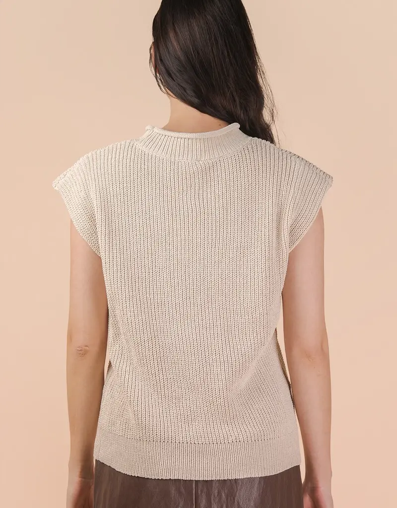 Soft Knit Oversized Sweater Vest Top