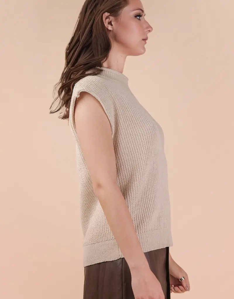 Soft Knit Oversized Sweater Vest Top
