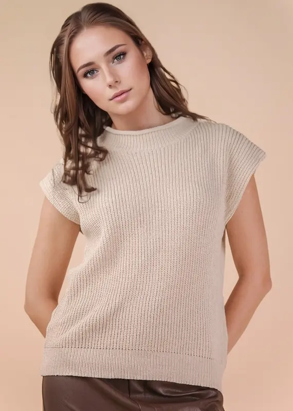 Soft Knit Oversized Sweater Vest Top