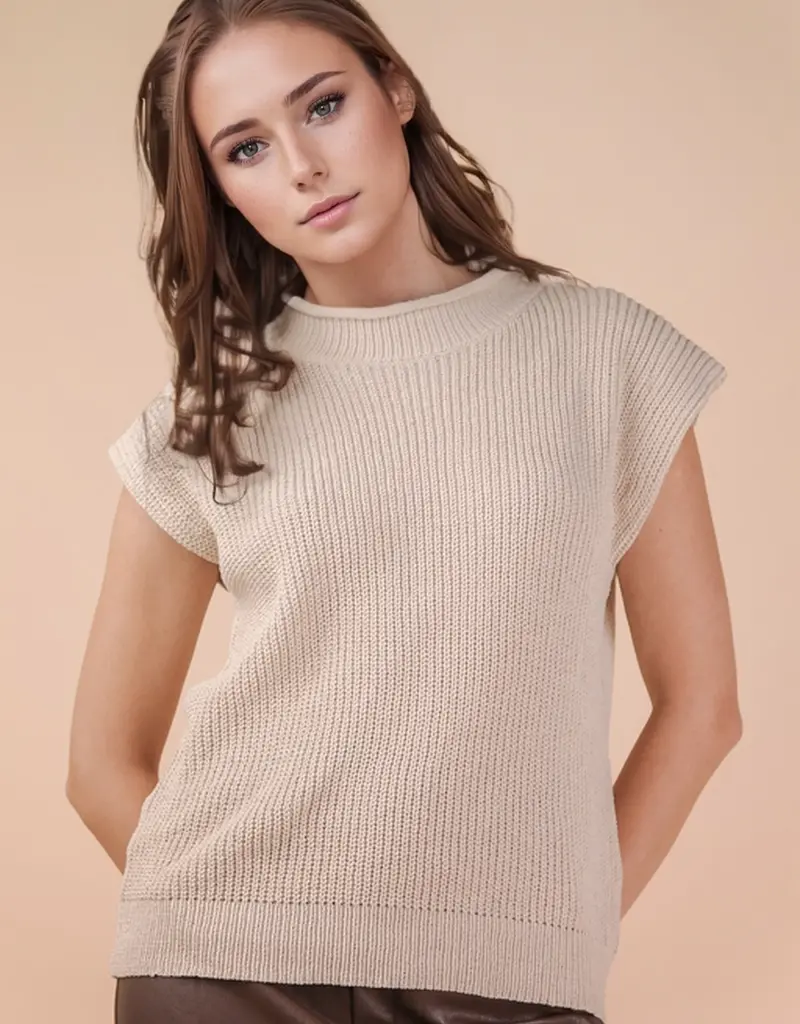 Soft Knit Oversized Sweater Vest Top