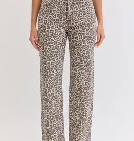 Leopard Super High Rise Dad Jean