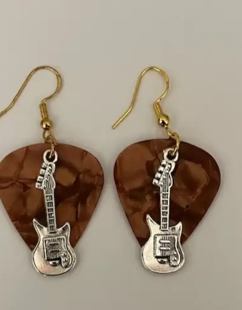 Guitar Charm Guitar Pick Earrings