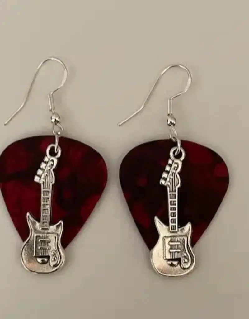 Guitar Charm Guitar Pick Earrings