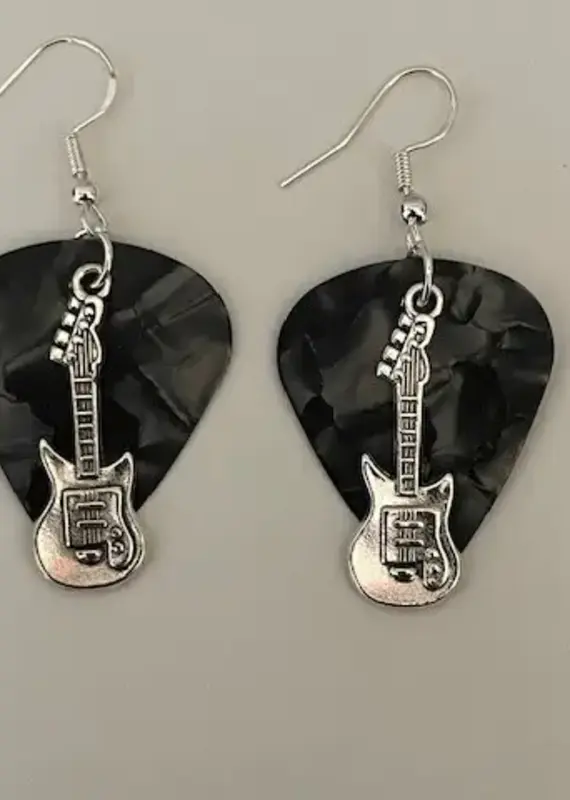 Guitar Charm Guitar Pick Earrings