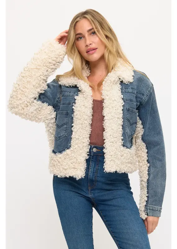 Shearling Denim Jacket