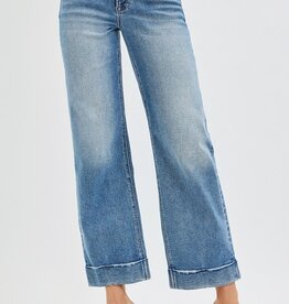 Mid Rise Crop Straight w/ Taylor Cuffed Jean