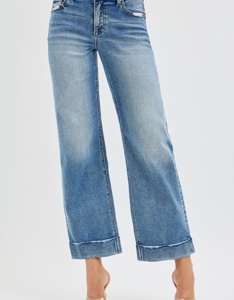 Mid Rise Crop Straight w/ Taylor Cuffed Jean