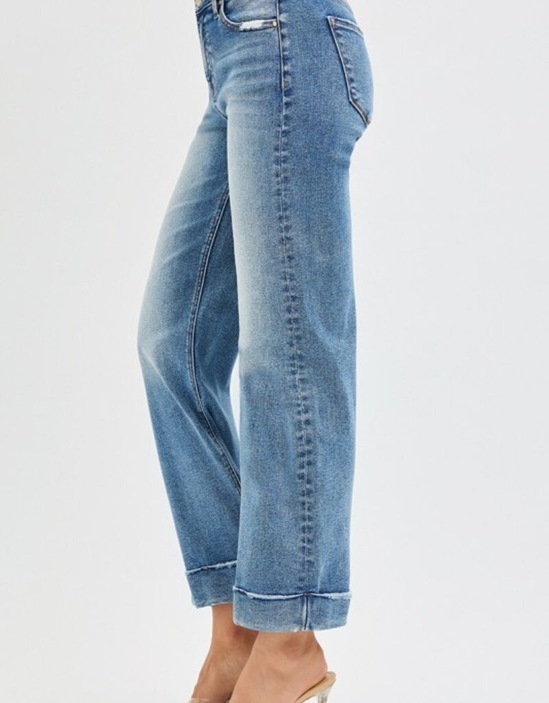 Mid Rise Crop Straight w/ Taylor Cuffed Jean