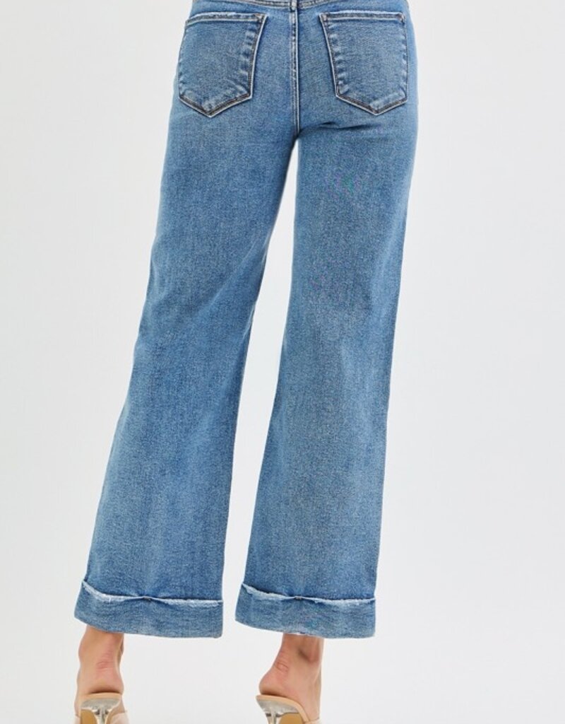 Mid Rise Crop Straight w/ Taylor Cuffed Jean