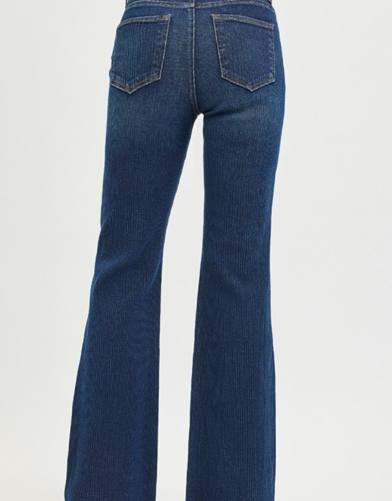 High Rise Flare Jean W/ Corduroy Texture